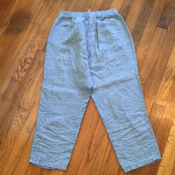 Boden ๐ Women chambray Capri pants 8R elastic - Picture 2 of 4